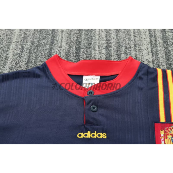 Camiseta España Segunda Equipación Retro 1996 Azul Niño Kit