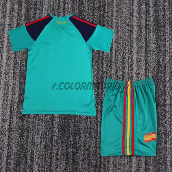Camiseta De Portero España 2010 Retro Verde Niño Kit