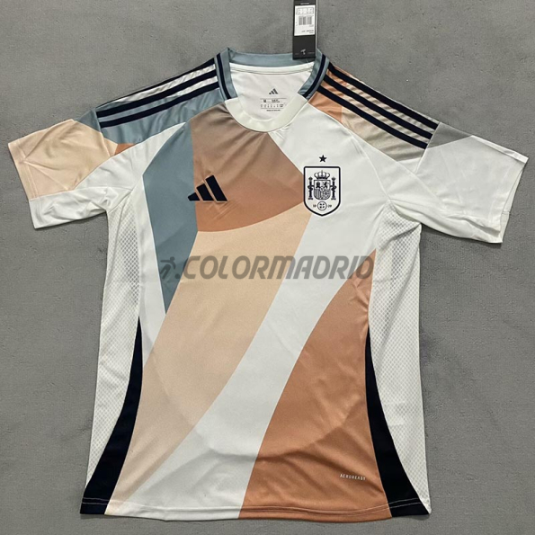 Camiseta España Segunda Equipación la EURO Femenina 2025 Blanco/Beige