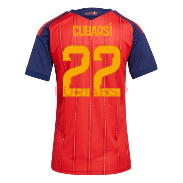 Camiseta Cubarsí 22 España 2026 Primera Equipación Mundial Rojo/Azul Mujer