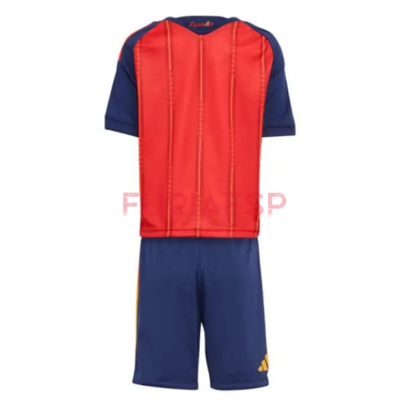 Camiseta España Primera Equipación Mundial 2026 Rojo/Azul Niño Kit 2 Estrellas