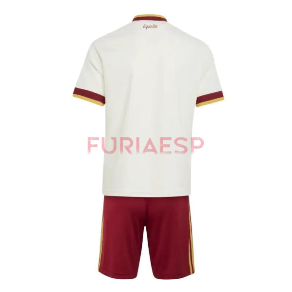 Camiseta España Segunda Equipación Mundial 2026 Blanco Niño Kit Edición Final