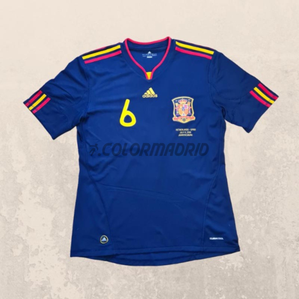 Camiseta A.INIESTA 6 España Segunda Equipación Retro 2010