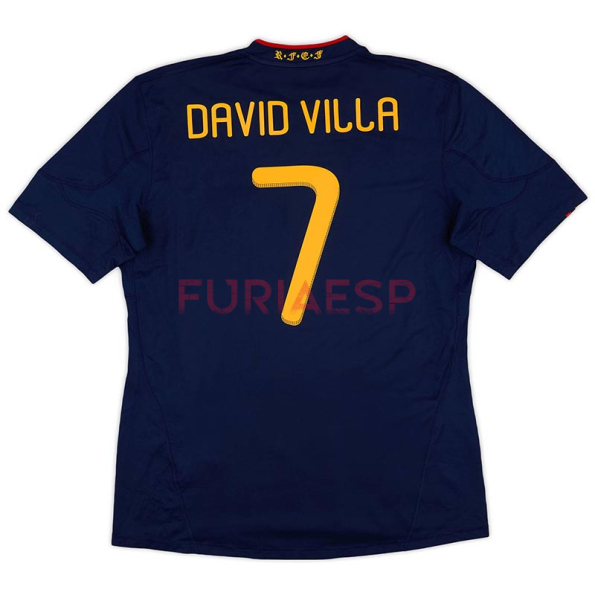 Camiseta DAVID VILLA 7 España Segunda Equipación Retro 2010