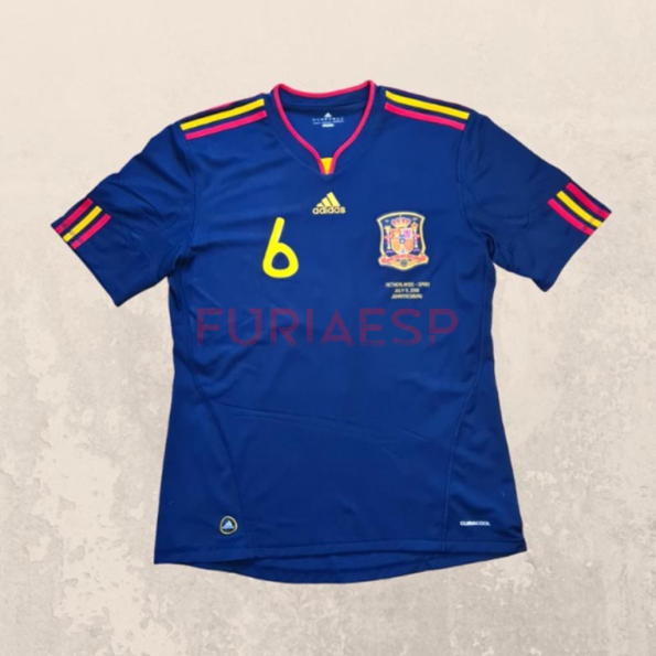 Camiseta A.INIESTA 6 España Segunda Equipación Retro 2010