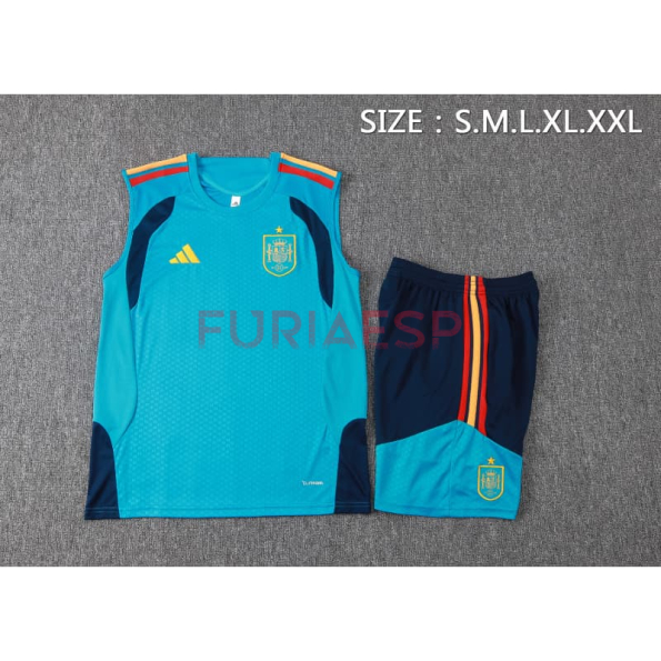 Camiseta De Entrenamiento España Sin Mangas 2026 Kit Azul Real