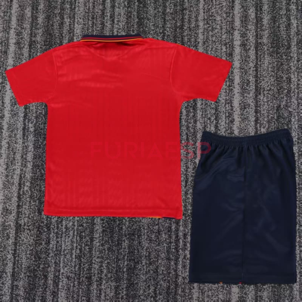 Camiseta España Primera Equipación Retro 1994 Rojo Niño Kit
