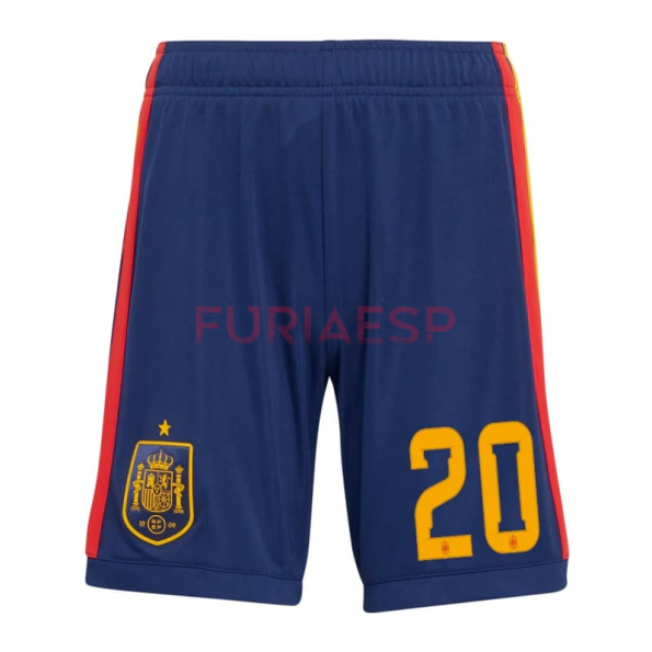 Camiseta Pedri 20 España Primera Equipación 2026 ML Rojo/Azul