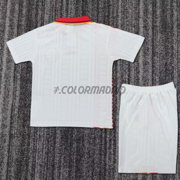 Camiseta España Segunda Equipación Retro 1994 Blanco Niño Kit