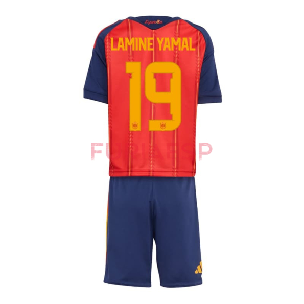 Camiseta Lamine Yamal 19 España Primera Equipación 2026 Rojo/Azul Niño Kit