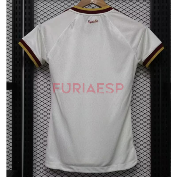 Camiseta España Segunda Equipación Mundial 2026 Blanco/Rojo Mujer (EDICIÓN JUGADOR)
