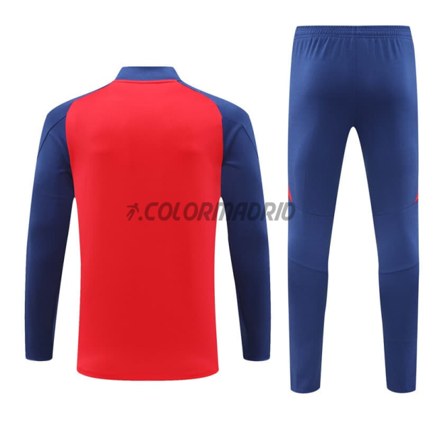 Sudadera de Entrenamiento España 2024 Kit Rojo/Azul Oscuro