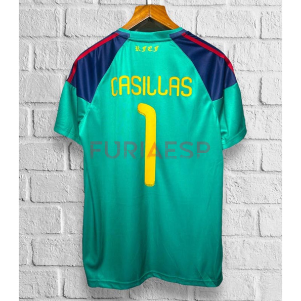 Camiseta De Portero CASILLAS 1 España Verde Retro 2010