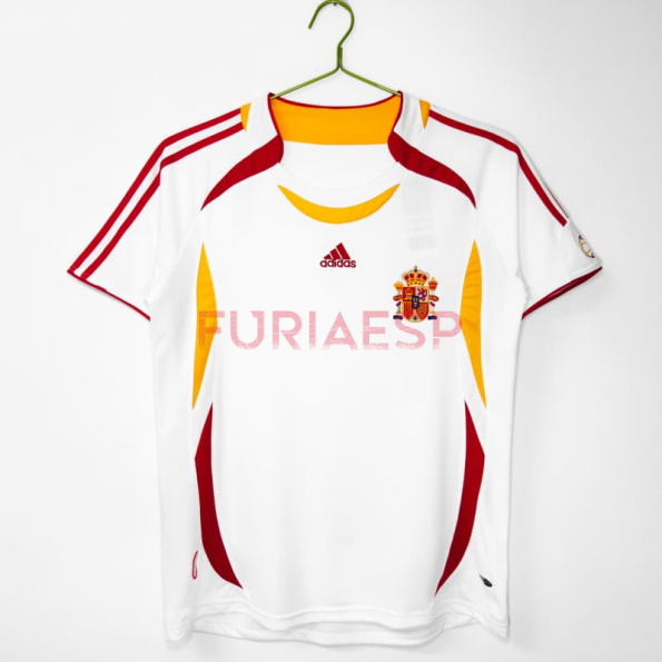 Camiseta España Segunda Equipación Retro 2006 Blanco