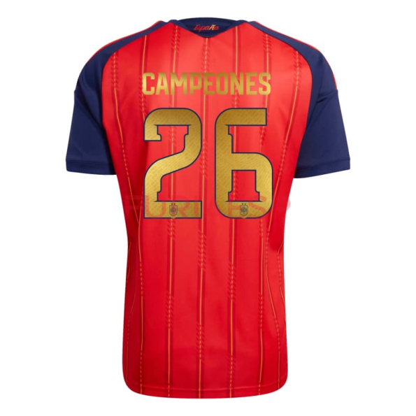 Camiseta España Primera Equipación Mundial 2026 Rojo/Azul Edición Campeones