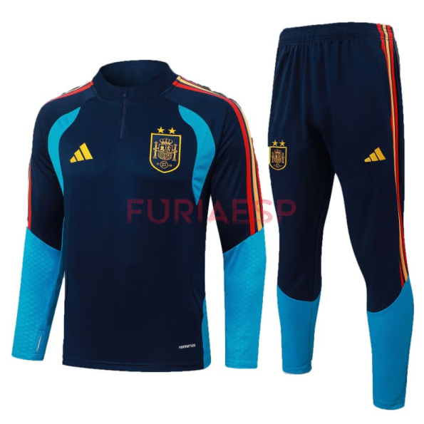 Sudadera De Entrenamiento España 2026 Kit Azul Marino 2 Estrellas