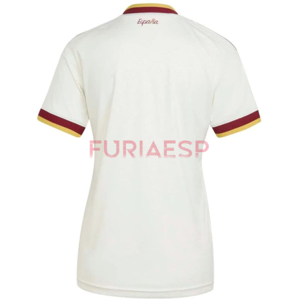 Camiseta España Segunda Equipación Mundial 2026 Blanco/Rojo Mujer