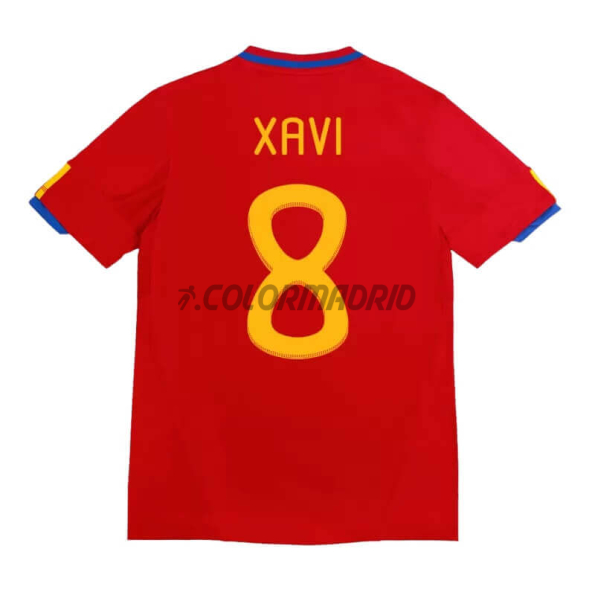 Camiseta XAVI 8 España Primera Equipación Retro 2010