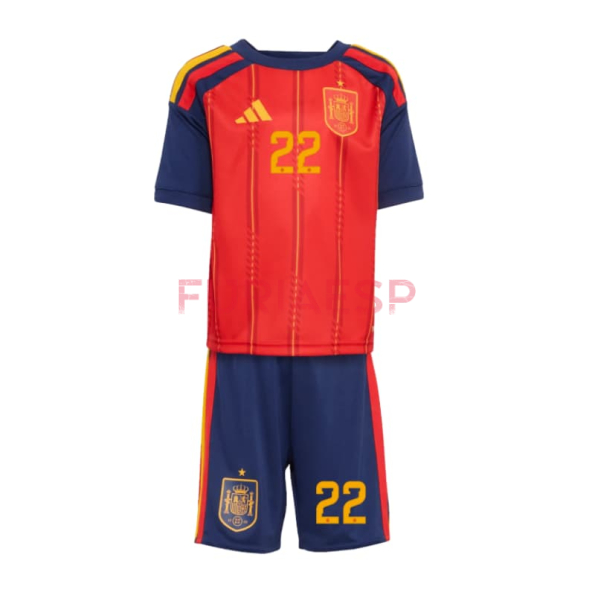Camiseta Cubarsí 22 España 2026 Primera Equipación Mundial Rojo/Azul Niño Kit