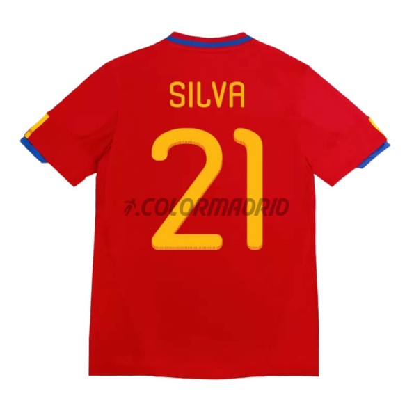 Camiseta SILVA 21 España Primera Equipación Retro 2010