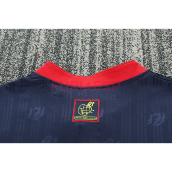 Camiseta España Segunda Equipación Retro 1996 Azul Niño Kit