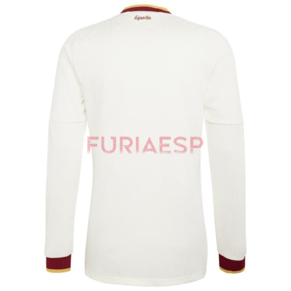 Camiseta España Segunda Equipación Mundial 2026 ML Blanco 2 Estrellas