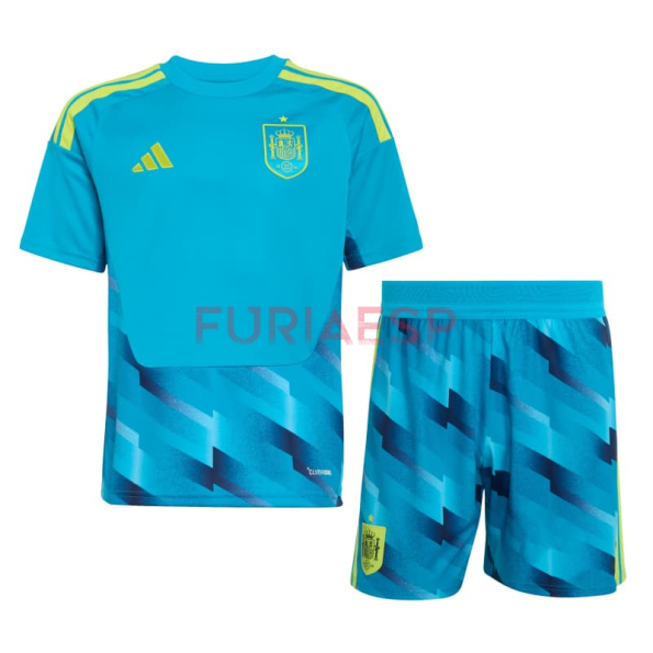 Camiseta de Portero España Primera Equipación Mundial 2026 Azul Niño Kit