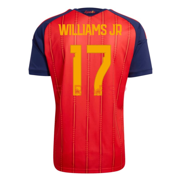 Camiseta Williams Jr 17 España Primera Equipación 2026 Rojo/Azul