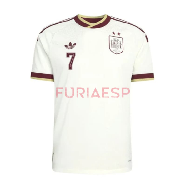 Camiseta OHH FERRAN 7 España Segunda Equipación Mundial 2026 Blanco 2 Estrellas