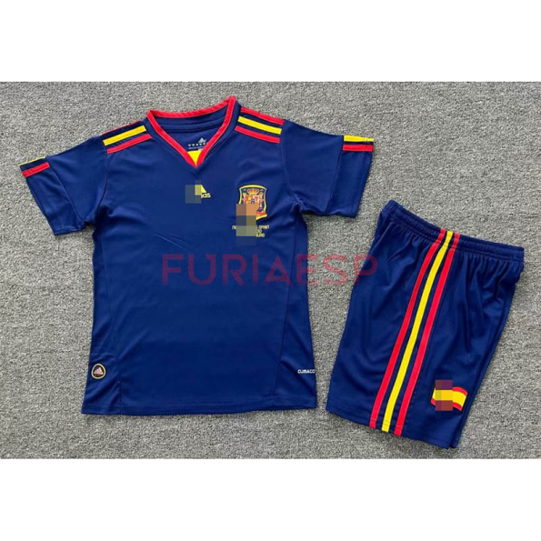 Camiseta España Segunda Equipación Retro 2010 Niño Kit