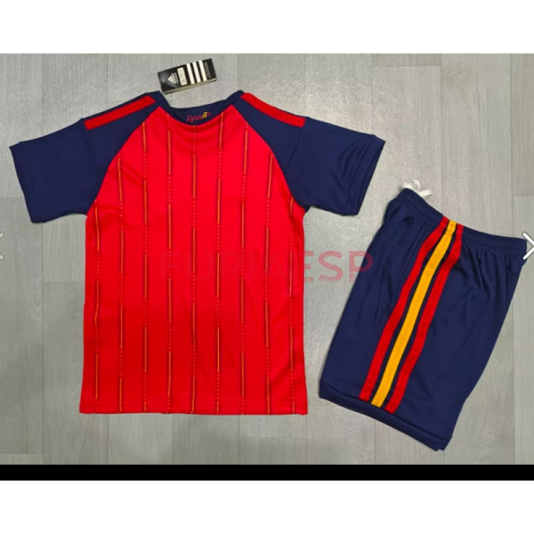 Camiseta España Primera Equipación 2026 Rojo/Azul Niño Kit
