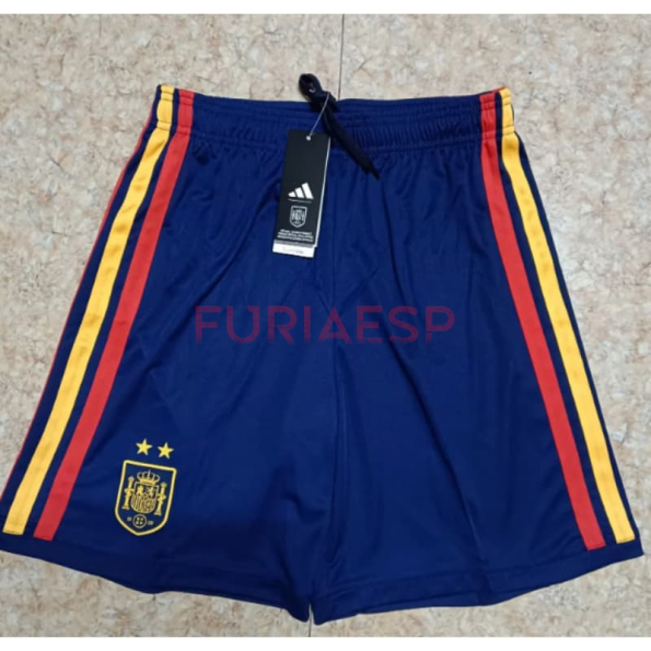 Pantalón Corto España Primera Equipación Mundial 2026 Azul 2 Estrellas