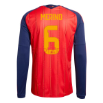 Camiseta Merino 6 España Primera Equipación 2026 ML Rojo/Azul