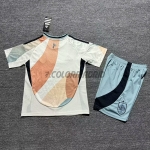 Camiseta España Segunda Equipación la EURO Femenina 2025 Niño Kit Blanco/Beige