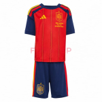 Camiseta España Primera Equipación Mundial 2026 Rojo/Azul Niño Kit Edición Final