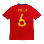 Camiseta A.INIESTA 6 España Primera Equipación Retro 2010