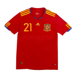 Camiseta SILVA 21 España Primera Equipación Retro 2010