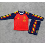 Camiseta España Primera Equipación Mundial 2026 ML Rojo/Azul Niño Kit Edición Final
