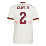 Camiseta Carvajal 2 España Segunda Equipación Mundial 2026 Blanco/Rojo