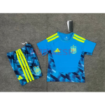 Camiseta de Portero España Primera Equipación Mundial 2026 Azul Niño Kit