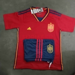 Camiseta España Primera Equipación 2022 Copa Mundial Niño Kit