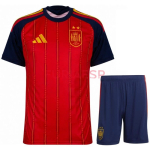 Camiseta España Primera Equipación Mundial 2026 Rojo/Azul Niño Kit 2 Estrellas