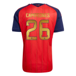 Camiseta España Primera Equipación Mundial 2026 Rojo/Azul Edición Campeones