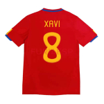Camiseta XAVI 8 España Primera Equipación Retro 2010