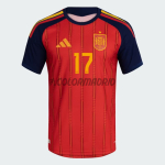 Camiseta Williams Jr. 17 España Primera Equipación 2026 Rojo/Azul