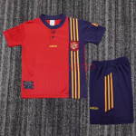 Camiseta España Primera Equipación Retro 1996 Rojo/Azul Niño Kit