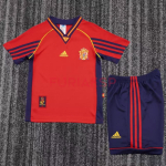 Camiseta España Primera Equipación Retro 1998 Rojo Niño Kit