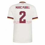 Camiseta Marc Pubill 2 España Segunda Equipación Mundial 2026 Blanco/Rojo