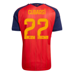 Camiseta Cubarsí 22 España 2026 Primera Equipación Mundial Rojo/Azul