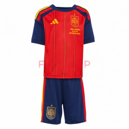 Camiseta España Primera Equipación Mundial 2026 Rojo/Azul Niño Kit Edición Final
